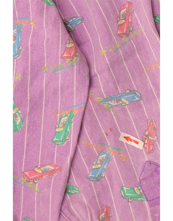 Giacca in denim da donna con motivo astratto Tintoretto EU 42 Large Purple Retro