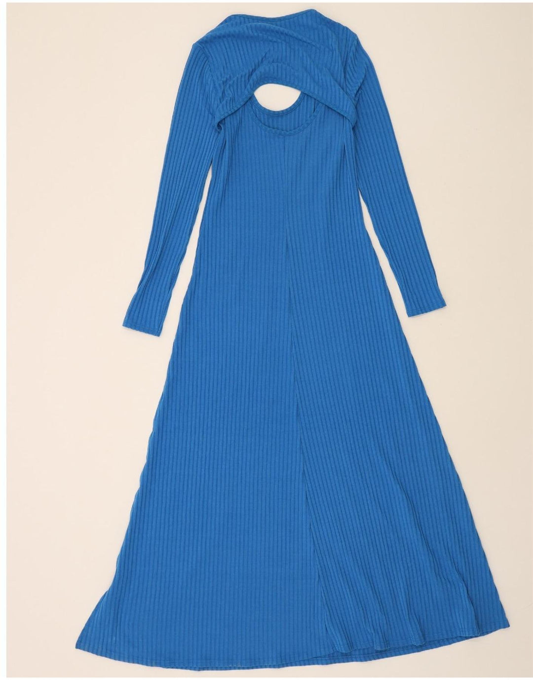 TOPSHOP Womens Long Sleeve Maxi Dress UK 12 Medium Blue Polyester Vintage Topshop and Second-Hand Topshop from Messina Hembry 