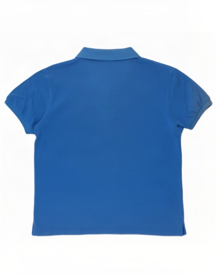 Polo Adidas da uomo grande in cotone blu