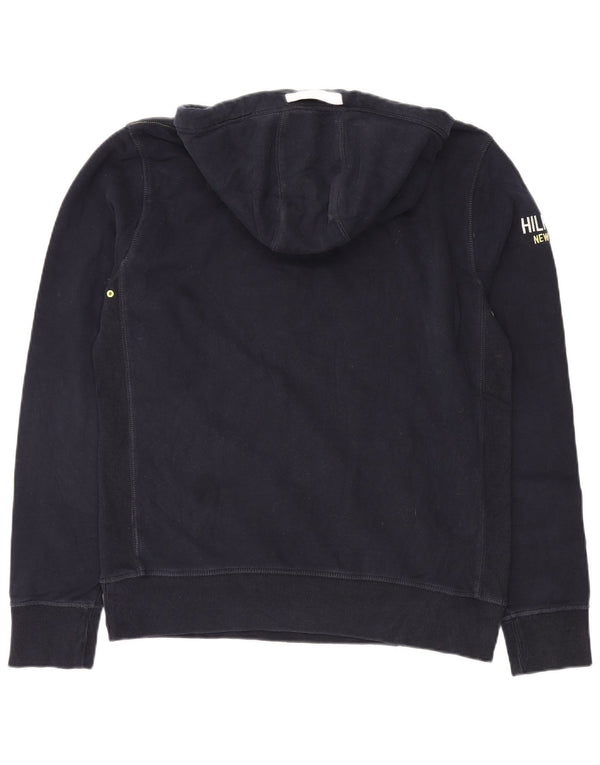 Felpa con cappuccio grafica da donna Tommy Hilfiger Vintage Fit XL in cotone blu navy