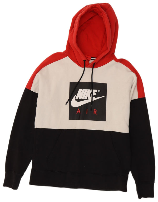 Felpa con cappuccio grafica Nike da uomo, piccola, in cotone color block multicolore