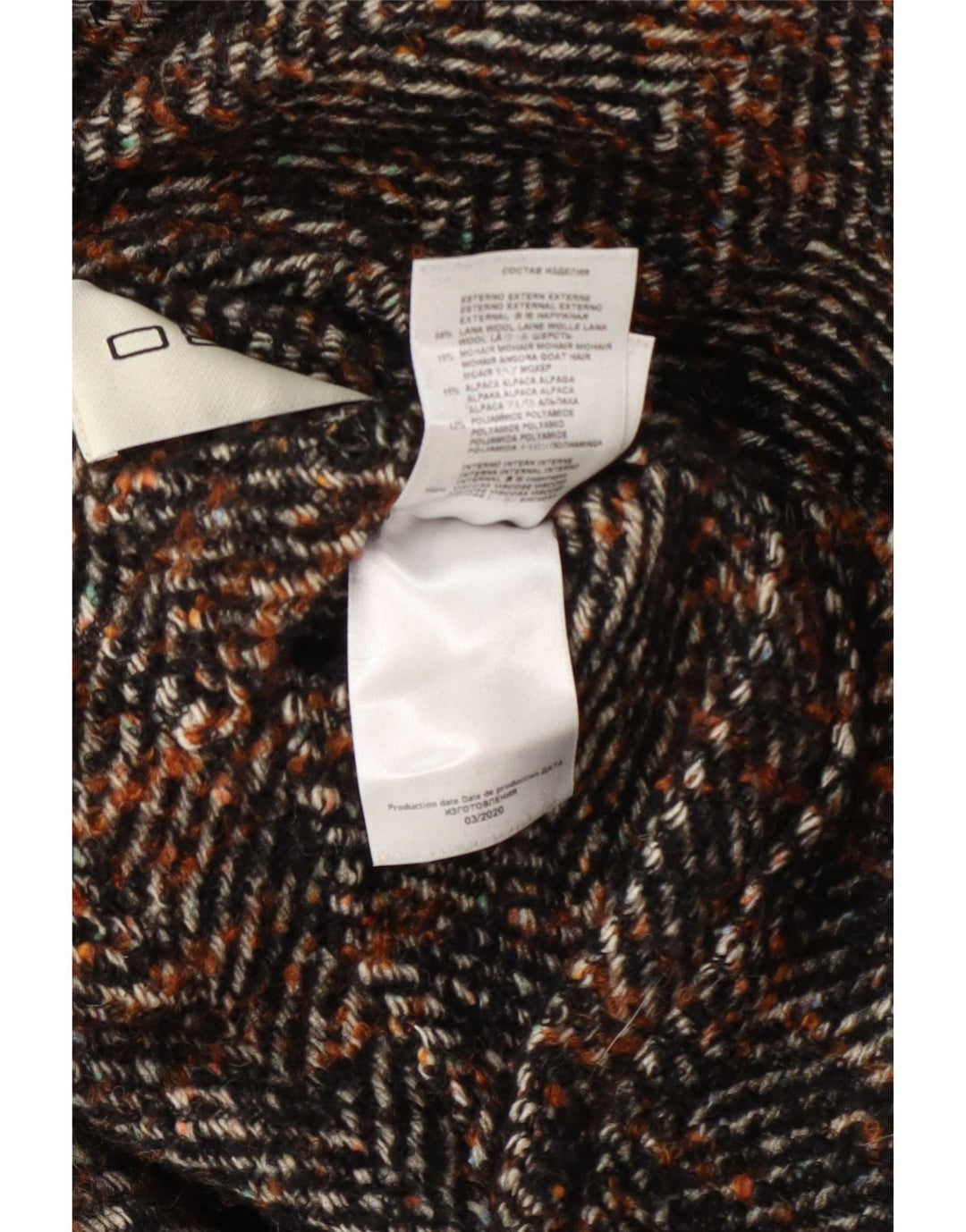 Cappotto Uomo Etro IT 52 XL Marrone Spinato Lana Classico