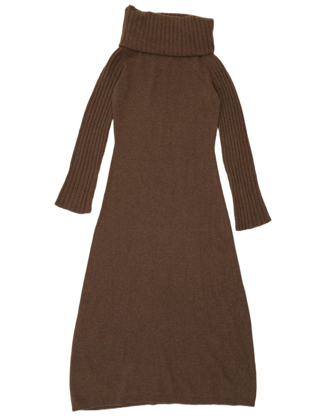 Abito maglione da donna Stefanel con collo alto UK 10 piccolo marrone