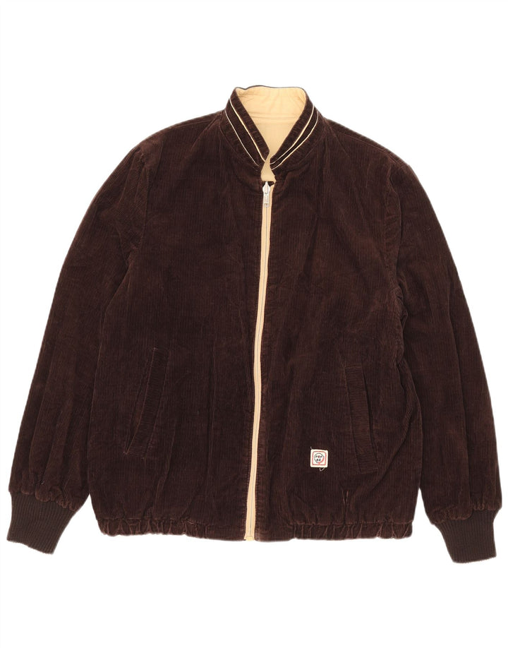 Giacca in velluto a coste reversibile da uomo POP 84 UK 36 piccola marrone