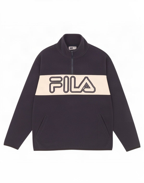Maglione in pile grafico da ragazzo Fila 13-14 anni Large Blu Navy Colourblock