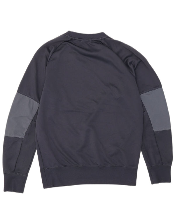 Felpa con grafica Nike da uomo, piccola, in poliestere color block blu navy