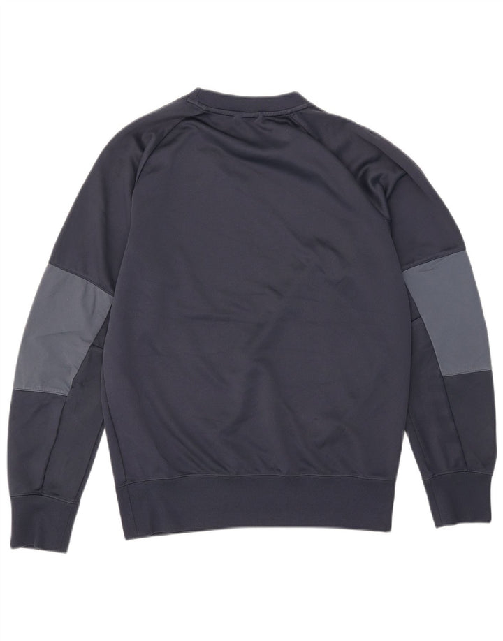 Felpa con grafica Nike da uomo, piccola, in poliestere color block blu navy