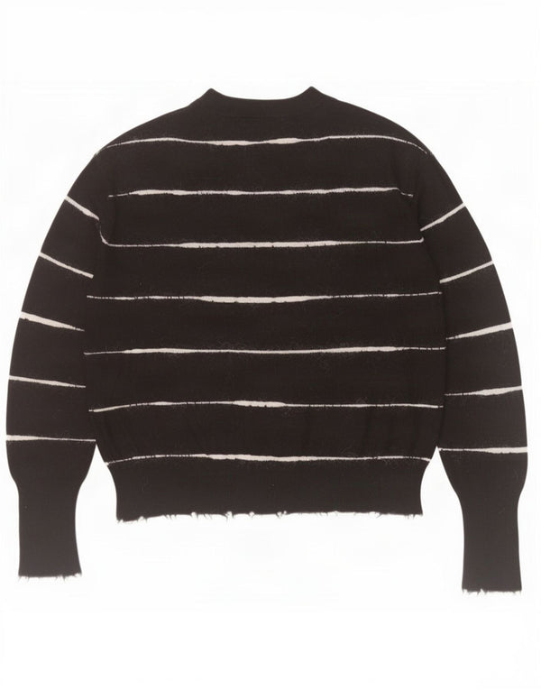 Maglione girocollo oversize da donna Zara UK 10 piccolo a righe nere