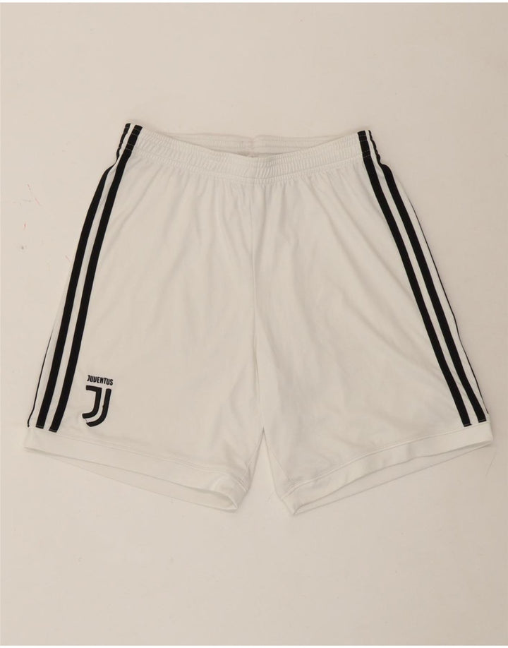 Pantaloncini sportivi Adidas da donna Juventus UK 8 piccoli poliestere bianco