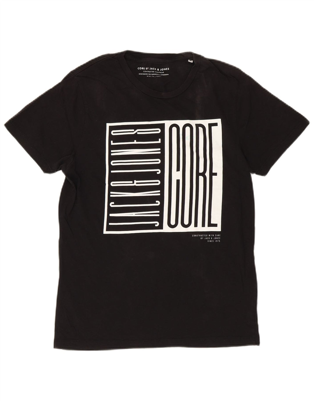 T-shirt grafica da uomo Jack & Jones Top in cotone nero medio