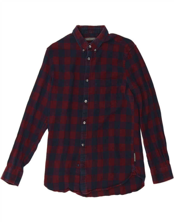 FRENCH CONNECTION Mens Flannel Shirt Medium Red Check Cotton Vintage French Connection and Second-Hand French Connection from Messina Hembry 