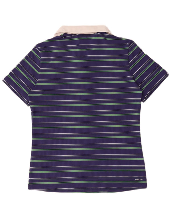 Polo da rugby da donna Adidas UK 18 XL Poliestere a righe blu navy