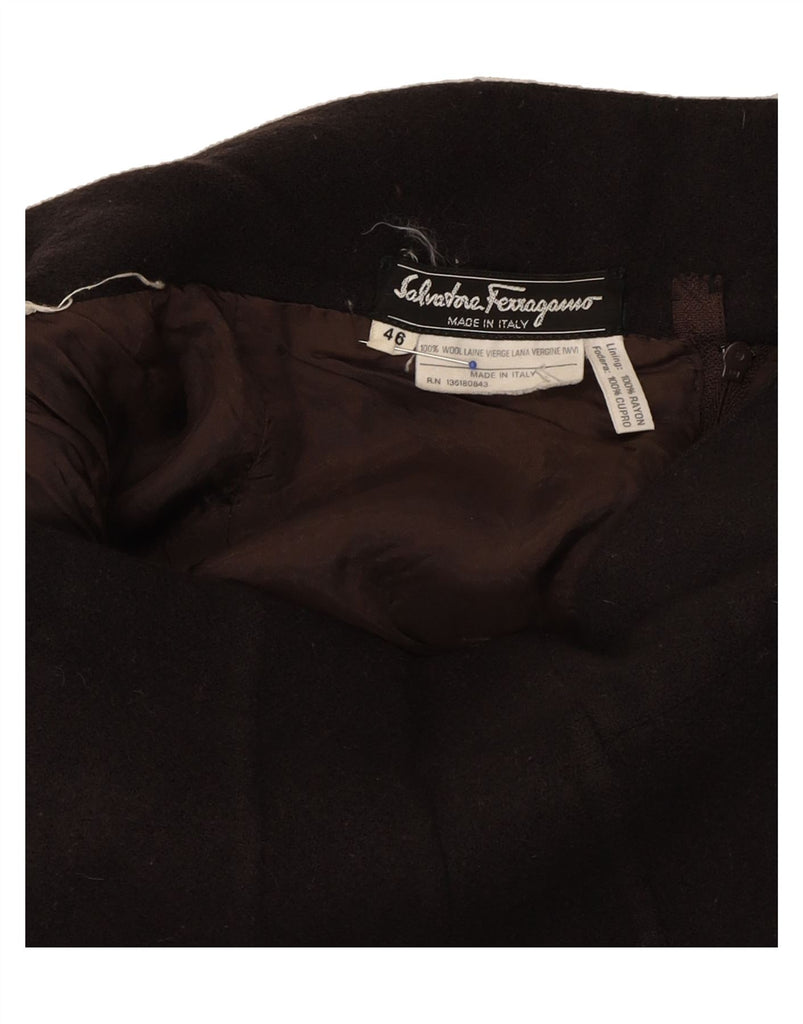 SALVATORE FERRAGAMO Womens Pencil Skirt IT 46 Large W28 Brown Classic Vintage Salvatore Ferragamo and Second-Hand Salvatore Ferragamo from Messina Hembry 