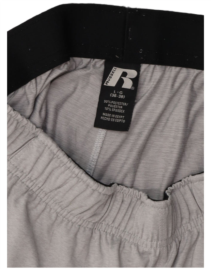 Pantaloncini sportivi da uomo RUSSELL ATHLETIC grandi in poliestere grigio