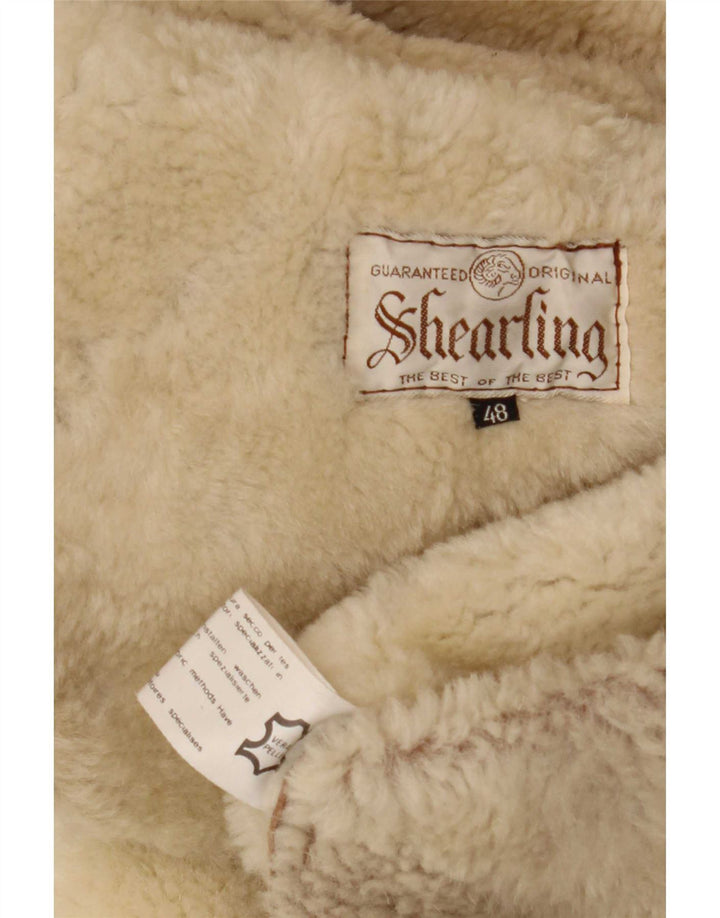 Cappotto oversize in shearling vintage da donna IT 48 XL Shearling marrone
