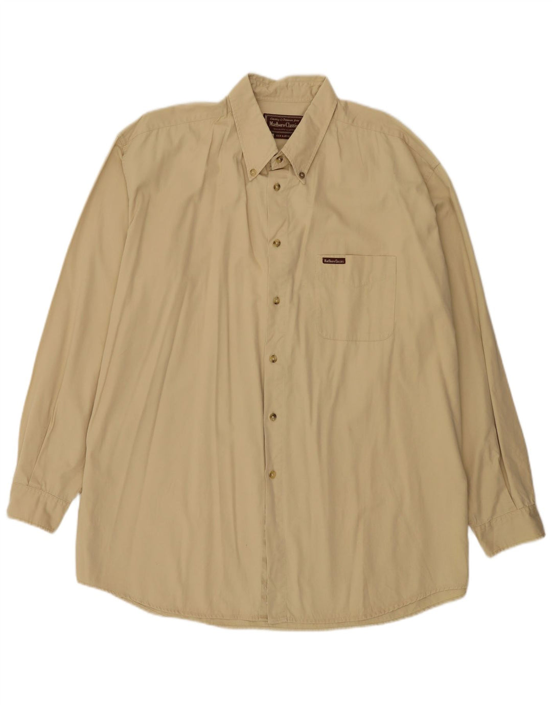 Camicia da uomo Marlboro Classics 3XL Cotone Beige