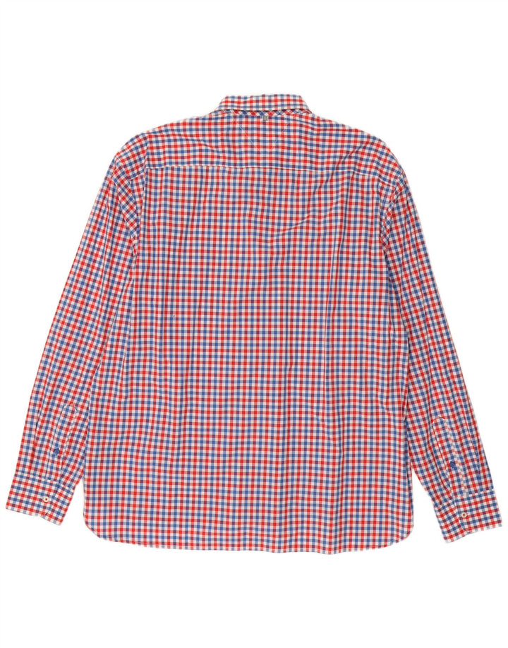 Camicia da uomo su misura Tommy Hilfiger 2XL cotone a quadretti rosso