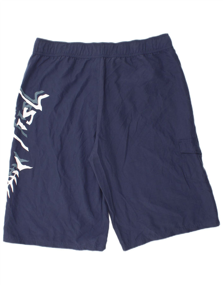 WEIRD FISH Pantaloncini da bagno grafici da uomo XL Poliestere blu navy