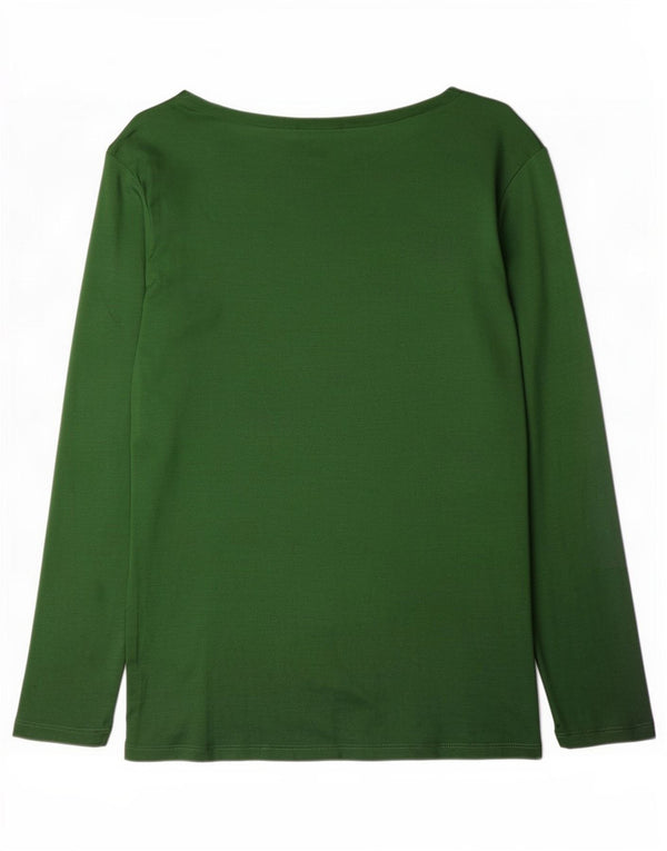 Reiss Top da donna manica 3/4 UK 10 Small Verde Viscosa