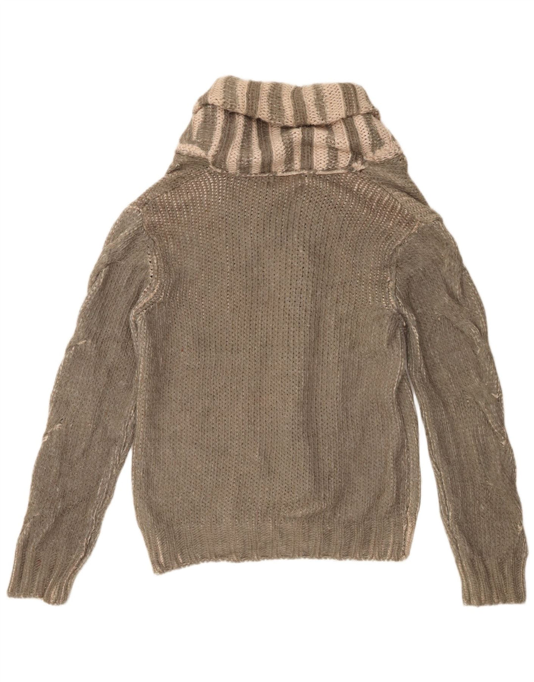 Maglione cardigan da uomo Zara in acrilico a righe verdi grandi