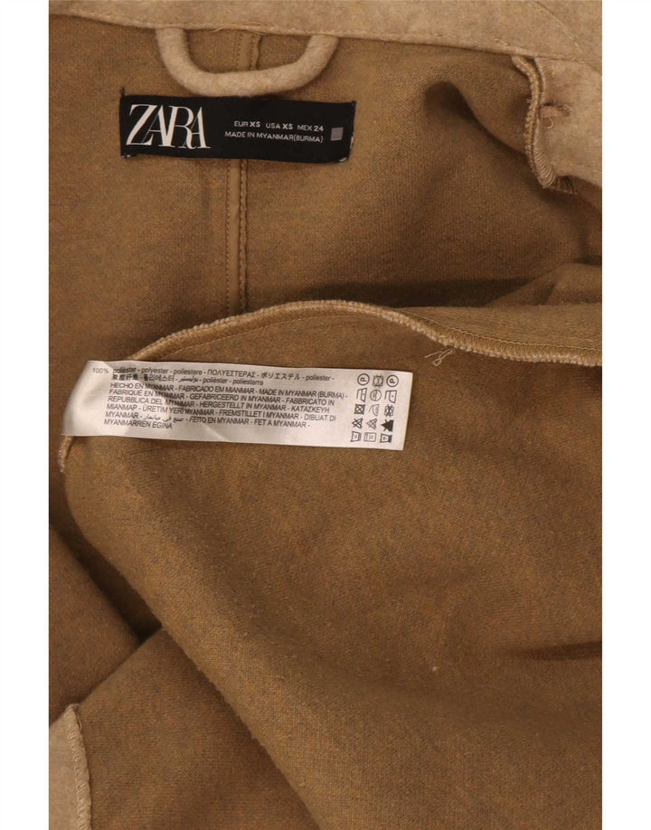 Giacca blazer aperta oversize da donna Zara UK 6 XS Poliestere beige
