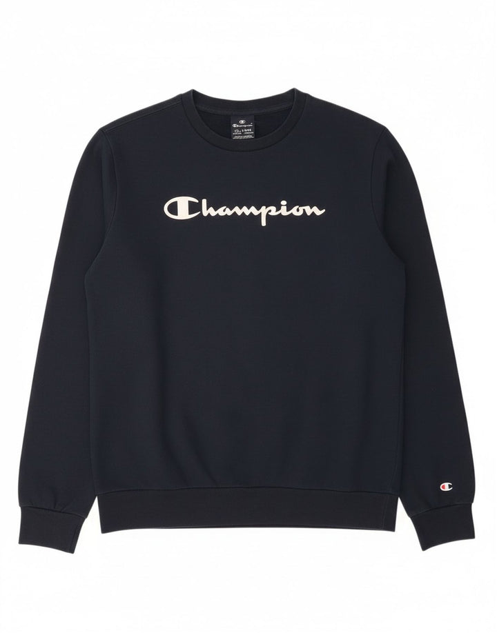 Felpa con grafica Champion per ragazzi, 15-16 anni, 2XL, cotone blu navy