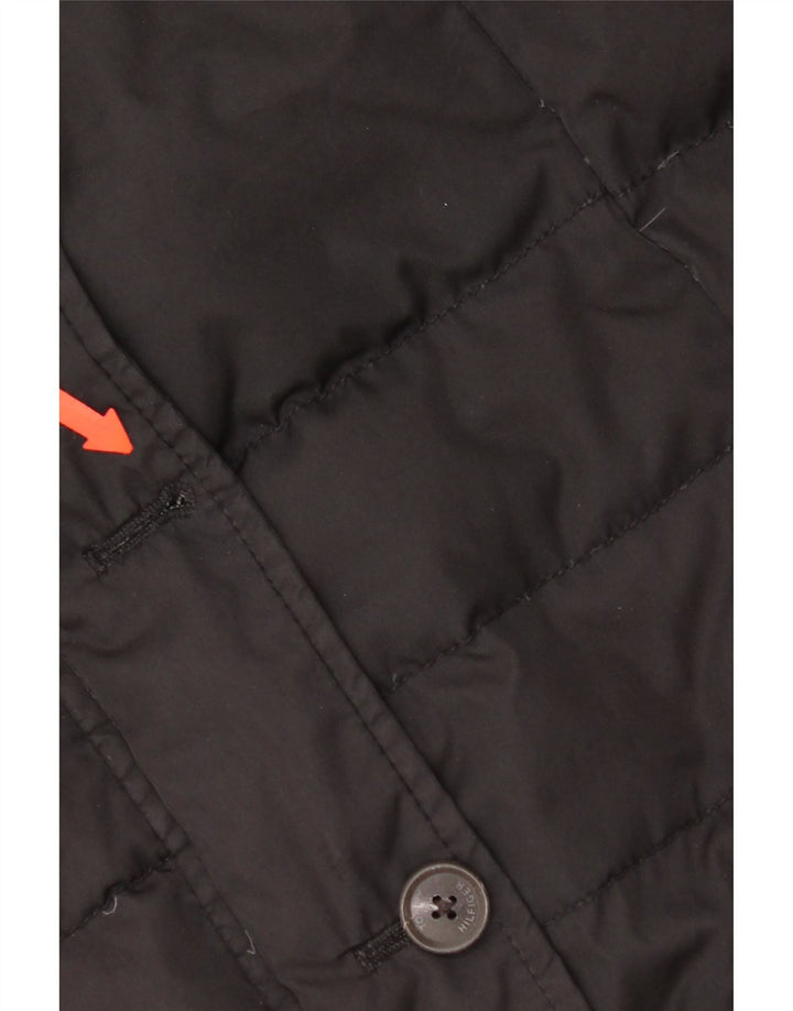 Gilet imbottito da donna Tommy Hilfiger UK 14 grande poliestere nero