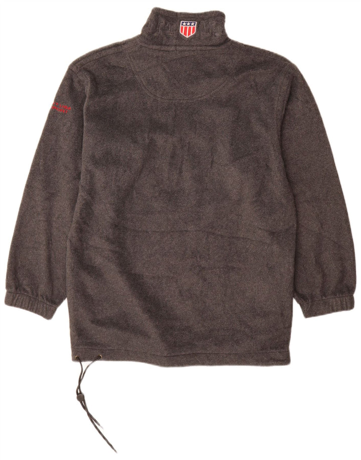 GANT Maglione in pile da bambino con collo alto e zip 13-14 anni 2XL Poliestere grigio