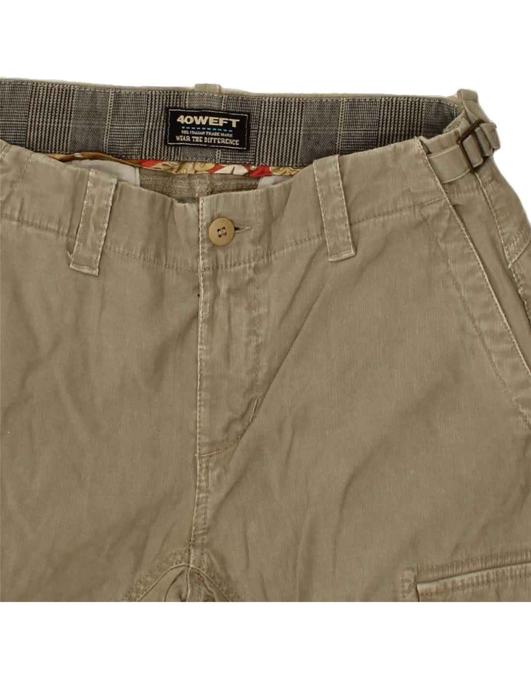 40WEFT Mens Cargo Bermuda Shorts W30 Medium Beige Cotton Vintage 40Weft and Second-Hand 40Weft from Messina Hembry 