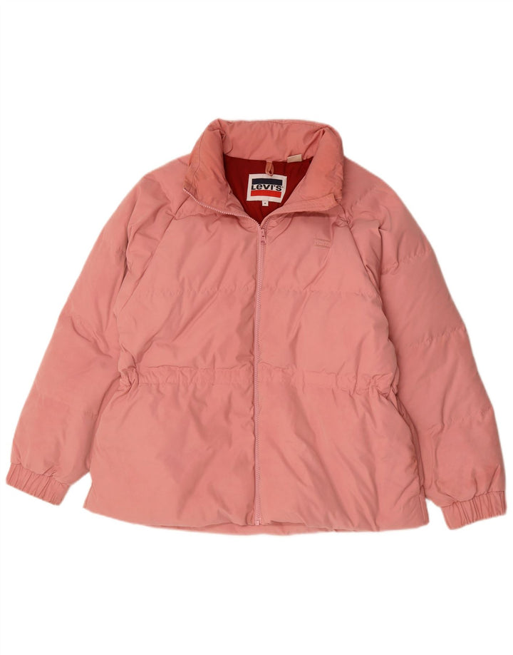 Giacca imbottita da donna Levi's UK 14 poliestere rosa medio