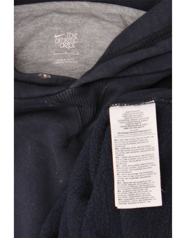 Felpa con cappuccio da uomo Nike, cotone medio blu navy