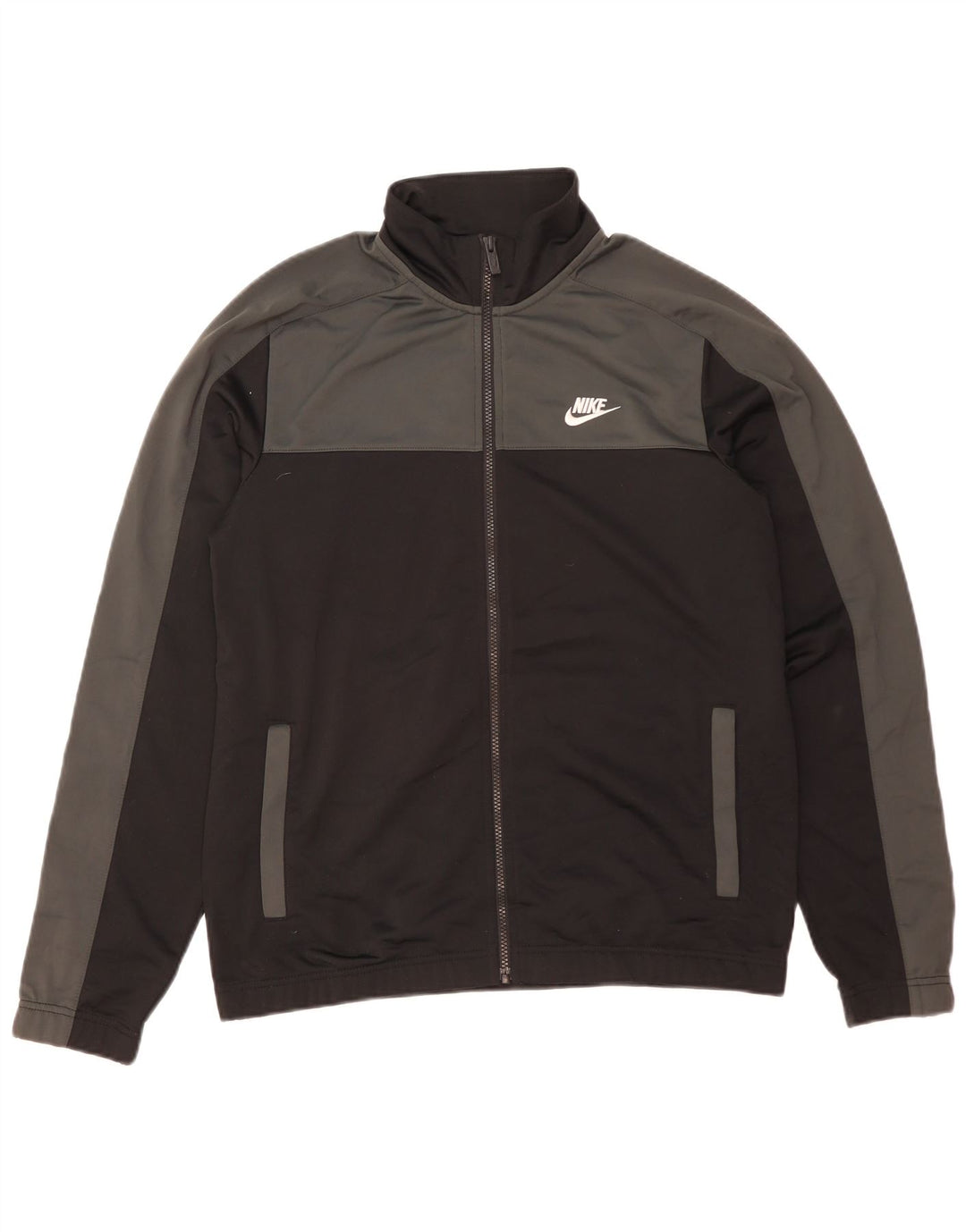 Giacca da ginnastica da uomo Nike, giacca media, colore nero, in poliestere color block