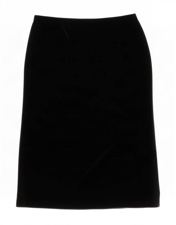 Gonna lunga da donna Marks & Spencer UK 18 XL W34 poliestere nero