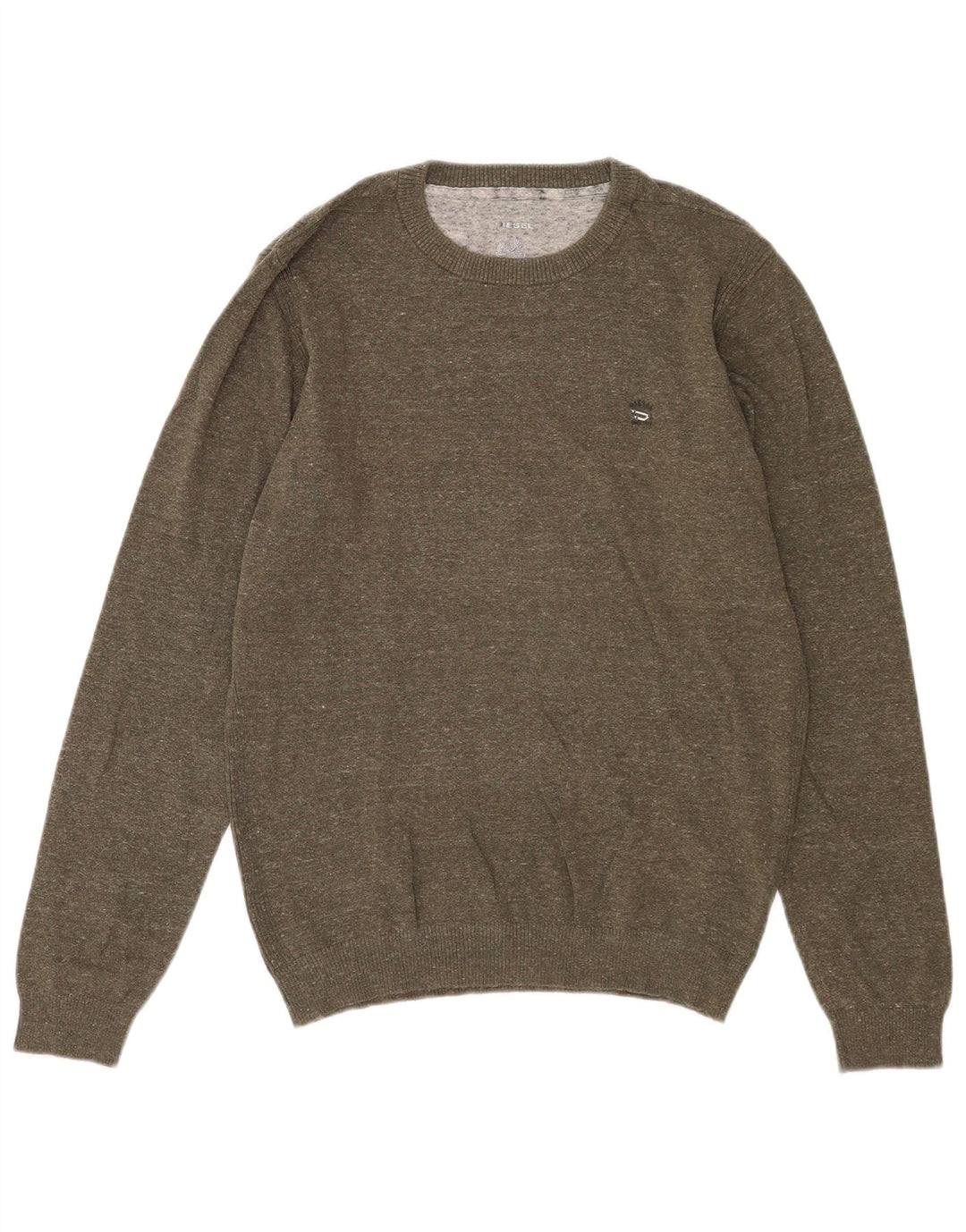 Maglione maglione girocollo da uomo Diesel medio kaki chiazzato