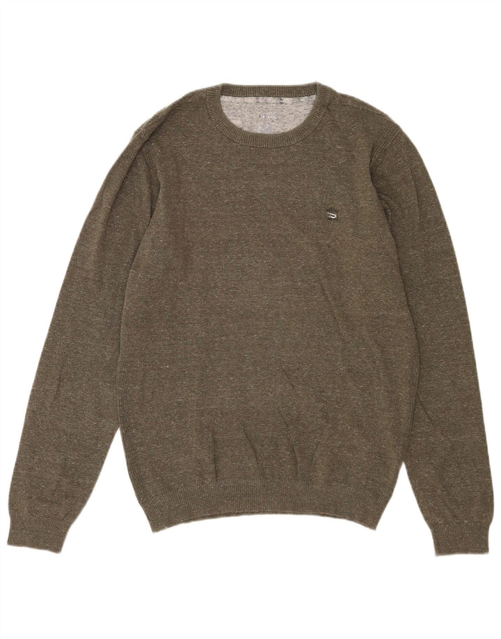 Maglione maglione girocollo da uomo Diesel medio kaki chiazzato