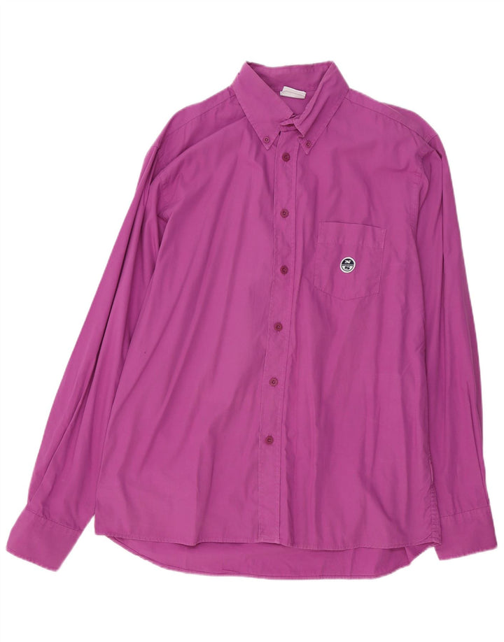 Camicia da uomo NORTH SAILS XL in cotone viola