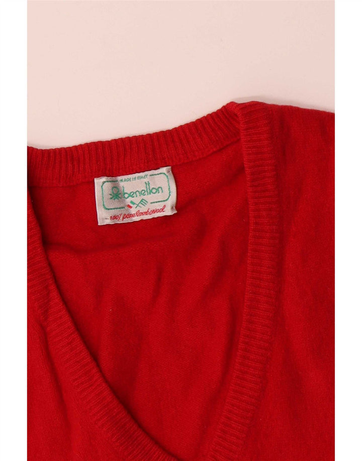Canottiera da uomo Benetton Canotta piccola rossa in lana d'agnello