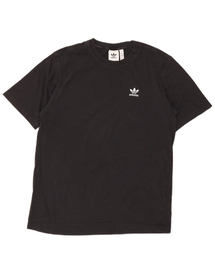 T-shirt Adidas da uomo Top media in cotone nero