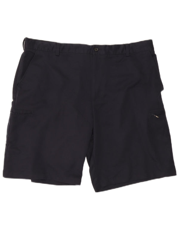 Pantaloncini cargo classici da uomo Izod W40 XL poliestere blu navy