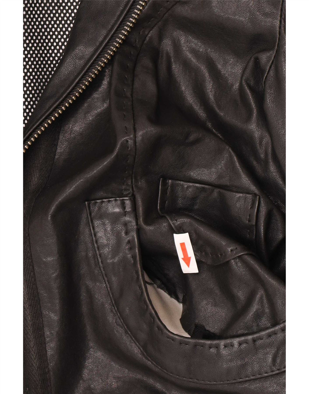 Giacca in pelle da donna CINQUE UK 10 piccola nera