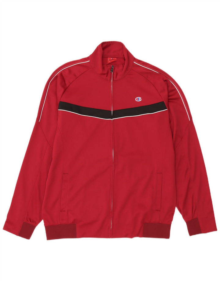 Giacca da tuta da uomo Champion 2XL Poliestere color block rosso