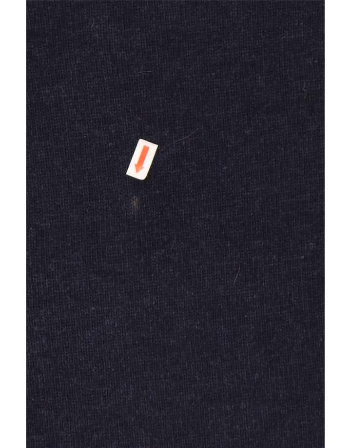 LYLE & SCOTT Mens Crew Neck Jumper Sweater Small Navy Blue Wool Vintage Lyle & Scott and Second-Hand Lyle & Scott from Messina Hembry 