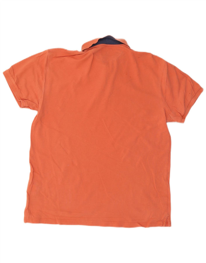 Polo da uomo Hackett Classic Fit, taglia grande, in cotone arancione