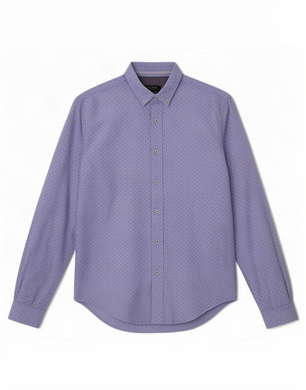 Camicia Zara da uomo slim fit blu medio maculato