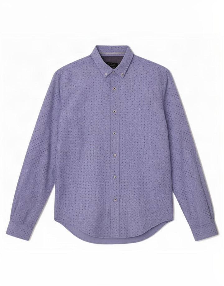 Camicia Zara da uomo slim fit blu medio maculato