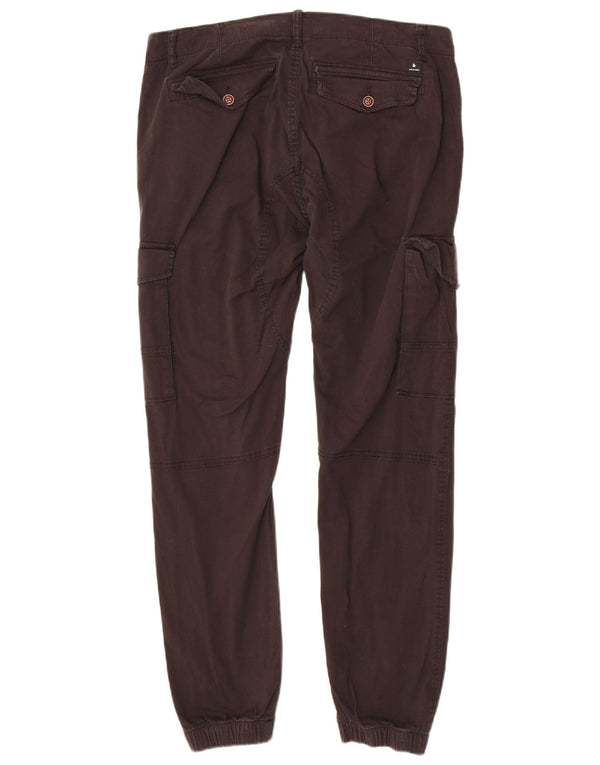 Pantaloni cargo da uomo Jack & Jones Paul affusolati Joggers W36 L30 in cotone marrone