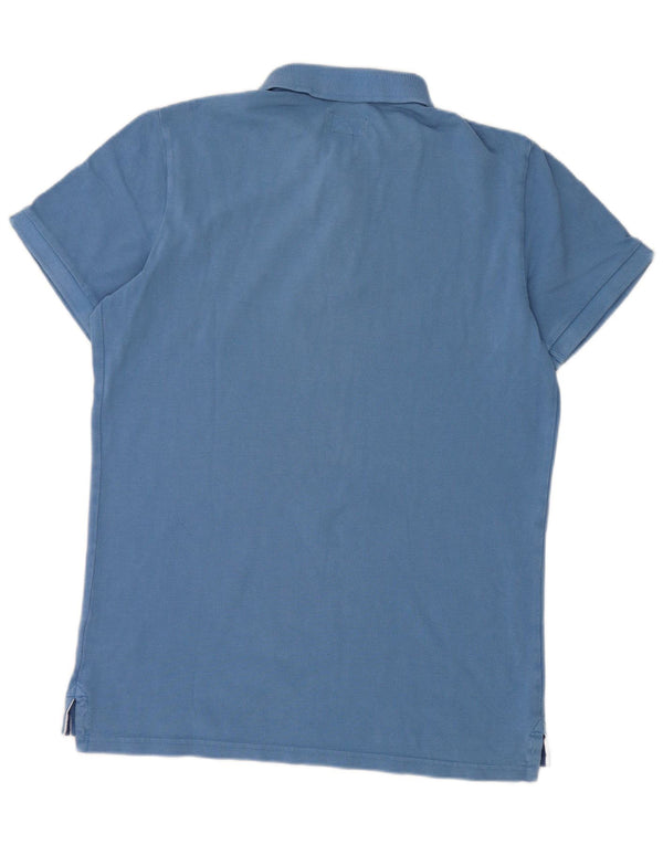 Polo da uomo Superdry Large in cotone blu