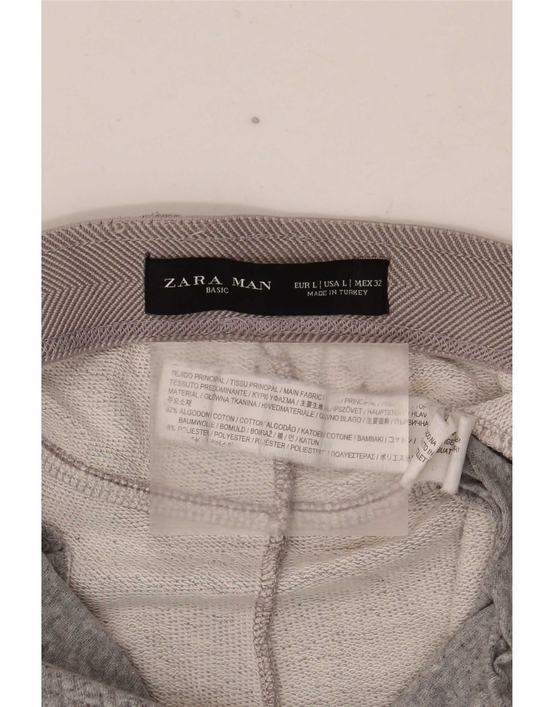 Pantaloni da tuta da uomo Zara Joggers grandi in cotone chiazzato grigio