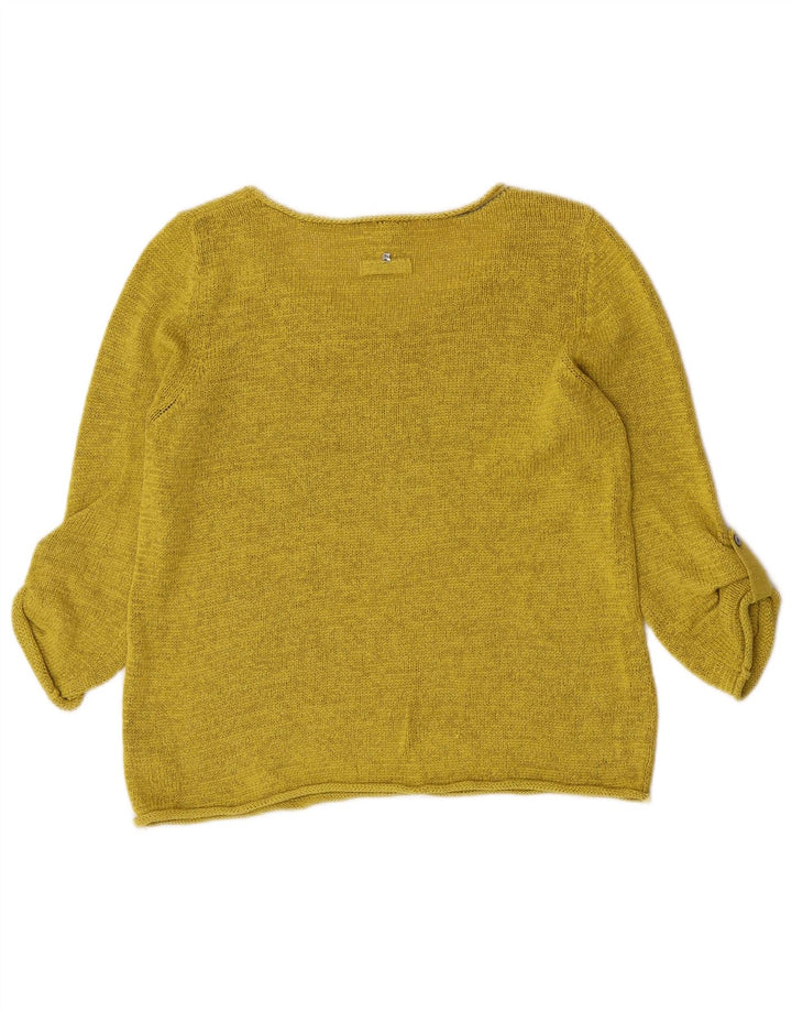 Maglione da donna con scollo a barca con maniche a 3/4 di White Stuff UK 14 Verde medio