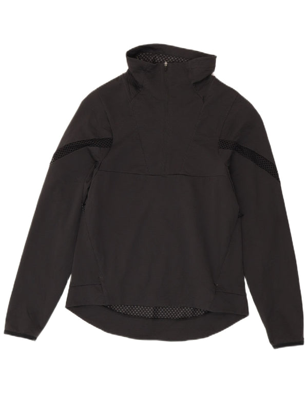 Tuta da ginnastica Nike Dri Fit da uomo con collo e zip, piccola, in poliestere nero